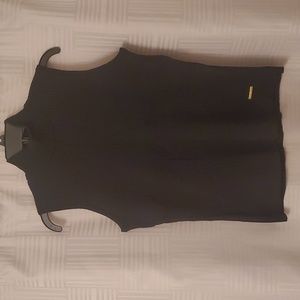 Black Sleeveless Mock Turtle Neck Top